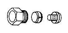 KLEM KOPPELING DANFOSS 14 X 2 met moer v/ vpe buis v/therm. kraan 013G4144