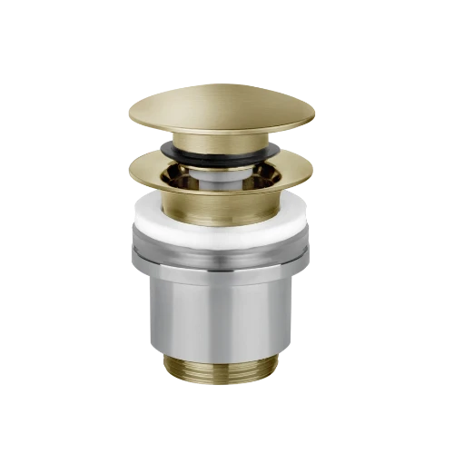 Gessi Technical Accessories Afvoerplug "Stop&Go" Wastafel met overloop Brushed Brass PVD 01408#727