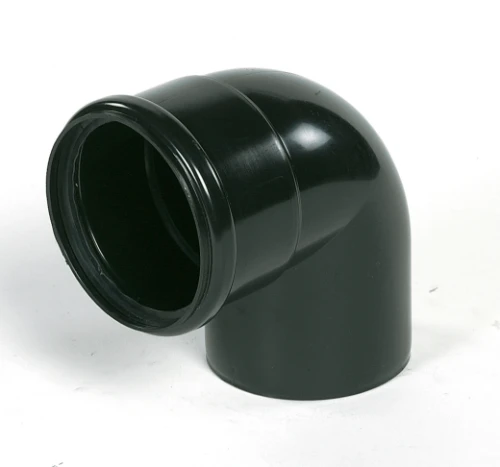 Ubbink Rolux PP luchttoevoerbocht 90° MF 80 x 80 mm - zwart 0167135