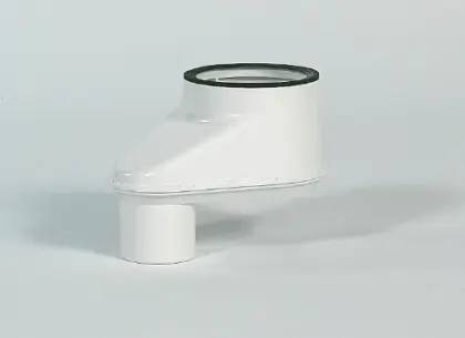 Ubbink Rolux PP adapter 80/80 x 80/125 - wit - zonder rookgasbuis 0187584