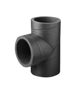 Ubbink Aerfoam WTW geisoleerd T-stuk 90° 160/190 x 160/190 x 160/190 mm - donkergrijs 0188266