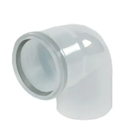 Ubbink Rolux PP rookgasafvoerbocht 90° MF 80 x 80 mm - wit 0222955