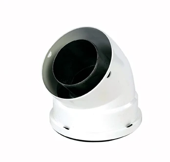 Ubbink Rolux concentrisch Alu/PVC bocht 45° 80/125 mm - voor niet condenserende ketels 0224050