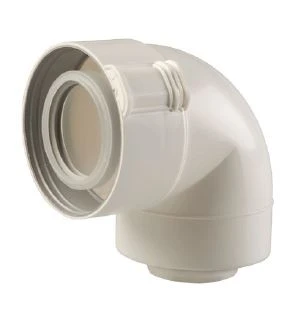 Ubbink Sekurit concentrisch PP/PP bocht 87° 60/100 mm 0229232