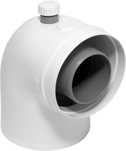 Daalderop RGA keteladapterbocht met meetnippels 60/100 04-00012