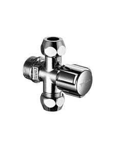 Schell Comfort haakse hoekstopkraan 1/2 x 10 x 10 mm - chroom - met dubbele aansluiting 049910699