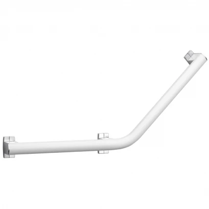 Pellet Arsis 135° handgreep gebogen 400 x 400 mm - wit aluminium - chroom mat 049935