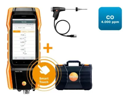 Testo 300 set rookgasanalyser met koffer en toebehoren 0564 3002 79