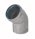 Ubbink Rolux dikwandig alu bocht 45° MF 80 x 80 mm 0700159