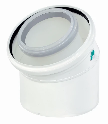 Ubbink Rolux concentrisch PP/Staal bocht 30° 80/125 mm 0702869