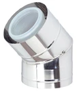 Ubbink Rolux concentrisch PP/Inox bocht 45° 80/125 mm 0702882