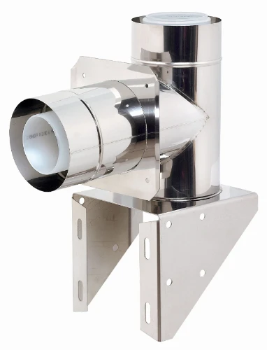 Ubbink Rolux concentrisch PP/Inox draagstoel compleet (incl luchttoevoer & bocht) 80/125 mm 0703445