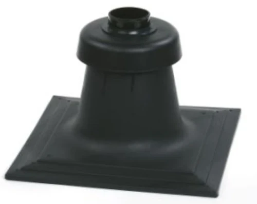 Ubbink Chemilux 4G PP schoorsteenopstand vlakke plaat 80 mm - zwart 0703458