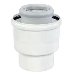 Ubbink Rolux concentrisch PP/Staal verloop MF 60/100 x 80/125 mm - wit 0703638