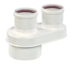 Ubbink Rolux Alu adapter 80/125 - 80/80 mm - wit 0703687