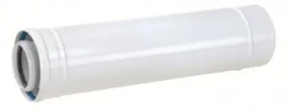 Ubbink Rolux concentrisch PP/Alu verlengbuis 80/125 mm (lengte 500 mm) - wit 0704059