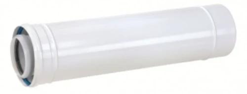Ubbink Rolux concentrisch PP/Alu verlengbuis 80/125 mm (lengte 500 mm) - wit 0704059