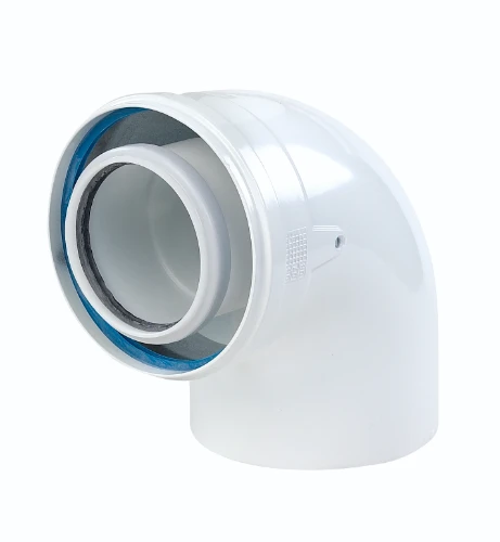 Ubbink Rolux concentrisch PP/Staal bocht 87° 60/100 mm 0704383