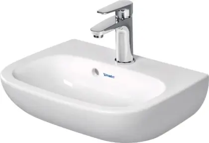 Duravit D-code handenwasser 450 x 340 mm - wit - met kraangat - met overloop 07054500002