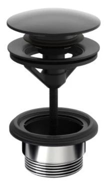 Hansa Universal afvoerplug 5/4 met click-clack - zwart mat 0764010033