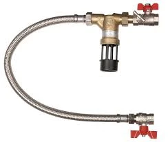 Sanutal CV vulset met bolkranen - EPDM flexibel - CA klep MM 1/2 x 1/2 - 500 mm 09.1.346CA-EN