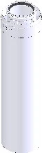 Atag Duopass concentrisch PP/staal buis 80/125 mm (lengte 1000 mm) 0RP12CAA0