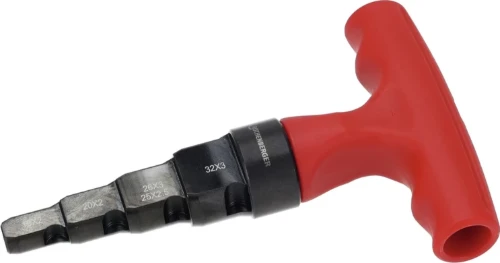 Rothenberger Rocaliber S - kalibreer- en ontbramer 16 - 20 - 26 (25) - 32 mm - 2-in-1 tool voor kalibreren en ontbramen met unieke ratelfunctie 1000004482