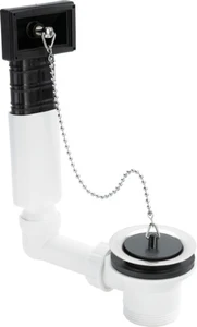 Viega Universal afvoerplug 6/4 x 70 mm - met overloop - met stop en ketting 100834