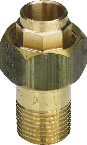 Viega Brons soldeer 3-delige koppeling conisch dichtend MF 22 x 3/4 M 101558