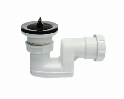Viega Universal PP douchesifon met afvoerplug 6/4 x 70 mm - 40 mm - wit kunststof - met stop 104030