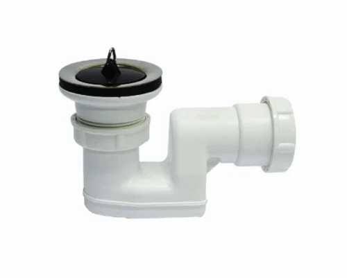 Viega Universal PP douchesifon met afvoerplug 6/4 x 70 mm - 40 mm - wit kunststof - met stop 104030