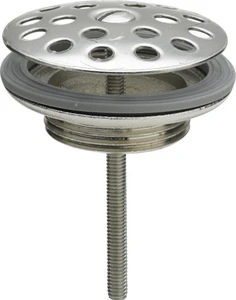 Viega Universal afvoerplug 5/4 x 60 mm - inox bolvormig rooster - niet afsluitbaar 104337