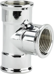 Viega chroom T-stuk FFF 1/2 x 1/2 x 1/2 105525