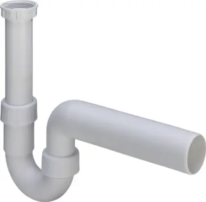 Viega Universal PP enkele buissifon 6/4 x 40 mm - wit - afvoer horizontaal 105716