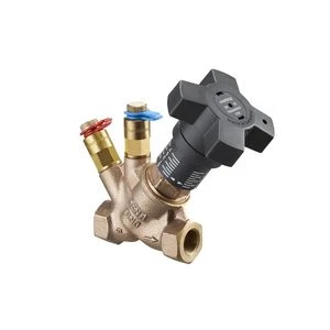 Oventrop VTR strangregelventiel FF 4/4 x 4/4 - brons - met 2 meetnippel 1060208