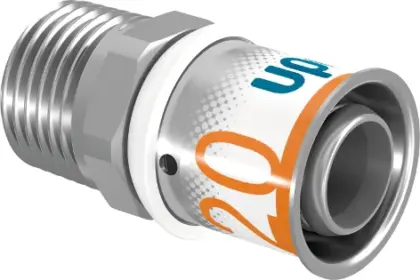 Uponor S-Press Plus messing puntstuk MF 16 x 3/4 M 1070503