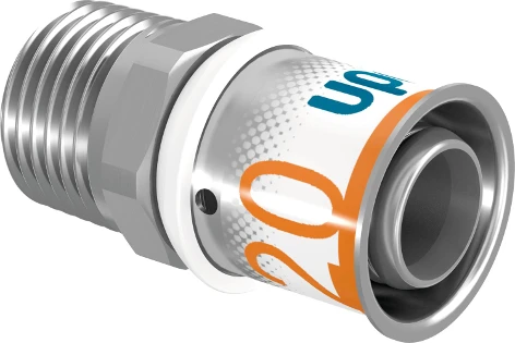 Uponor S-Press Plus messing puntstuk MF 16 x 3/4 M 1070503