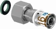 Uponor S-Press Plus 2-delige koppeling met losse moer vlak dichtend FF 20 x 3/4 F 1070605