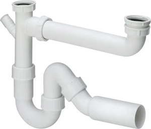 Viega Universal PP dubbele buissifon met WMA 6/4 x 40 mm - wit 109585