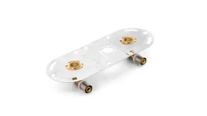 Multi messing pers montageplaat voor gipsplaten met 2 overgangsbochten 90° FF 16 x 1/2F 1100052167