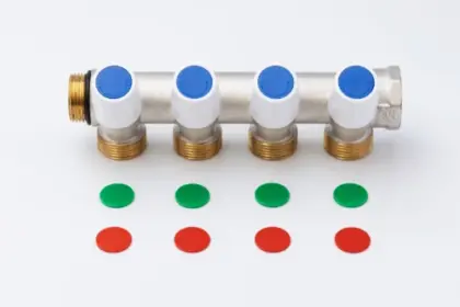 WP collector met ingebouwde regelkranen met indicatoren (rood/blauw/groen) 3/4 - 4 x EK3/4M 1100064793