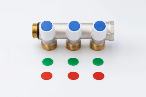 WP collector met ingebouwde regelkranen met indicatoren (rood/blauw/groen) 4/4 - 3 x EK3/4M 1100064825