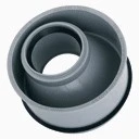 Airfit PP excentrisch verloop reductie MF 110 x 50 mm - voor dunwandige buis tot wanddikte 2