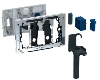 Geberit Sigma WC-blokjes houder - glansverchroomd - voor sigma inbouwspoelreservoir 12 cm 115.062.21.1