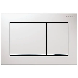 Geberit Omega 30 bedieningsplaat voor spoeling met 2 hoeveelheden - wit duotoets kunststof wit/glansverchroomd/wit 115.080.KJ.1
