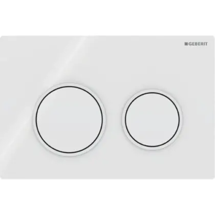 Geberit Omega 20 bedieningsplaat voor spoeling met 2 hoeveelheden - wit - designringen wit mat 115.085.11.1