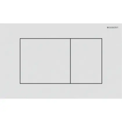 Geberit Sigma 40 bedieningsplaat hoekig - Wit mat / Easy-to-clean gecoat - 2 druktoetsen 115.629.JT.1