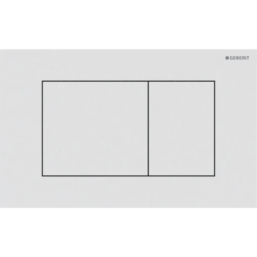 Geberit Sigma 40 bedieningsplaat hoekig - Wit mat / Easy-to-clean gecoat - 2 druktoetsen 115.629.JT.1