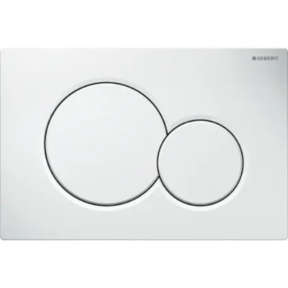Geberit Sigma 01 bedieningsplaat - wit - kunststof - 2 druktoetsen 115.770.11.5