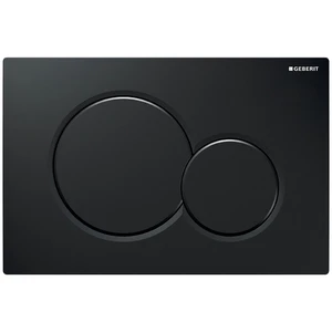 Geberit Sigma 01 bedieningsplaat - zwart - kunststof - 2 druktoetsen 115.770.DW.5